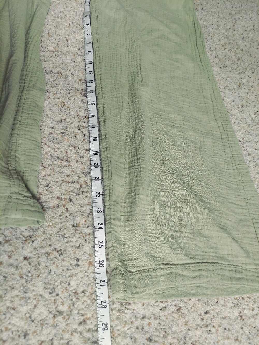 Billabong New Waves Smocked Waist Gauze Wide Leg Pants Women Medium In Avocado - Picture 10 of 12